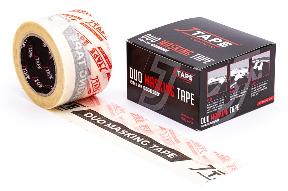 J-Tape DUO MASKING TAPE 75mm x 20m REDUCED TO CLEAR